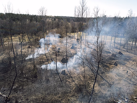 Gräsbrand på Yxlan 