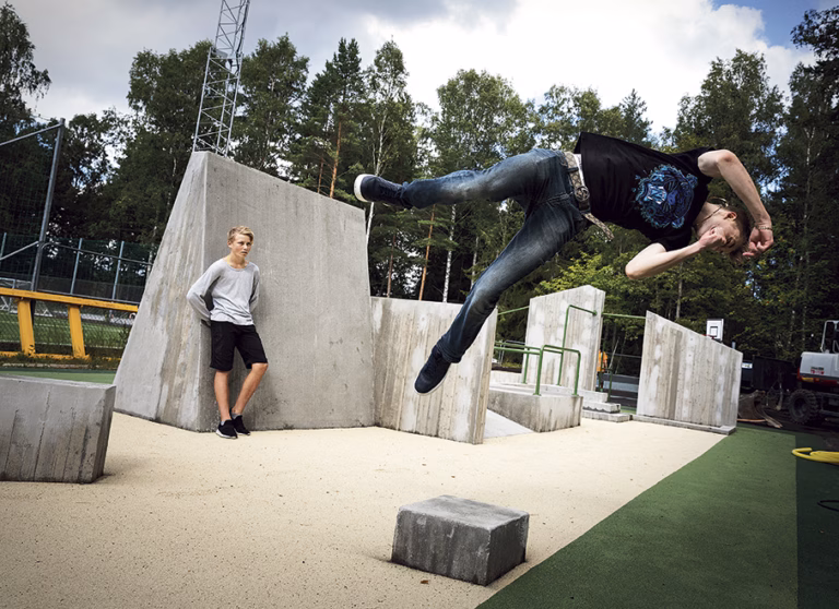 Unik skate- och parkourpark tar plats på Dalarö
