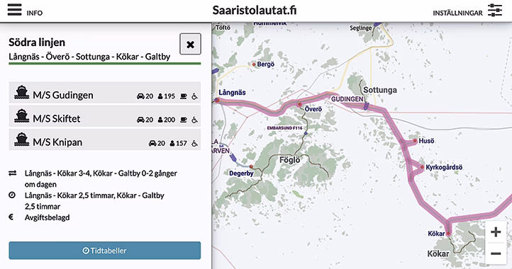 Smidig app löser trafiken i Åbo skärgård